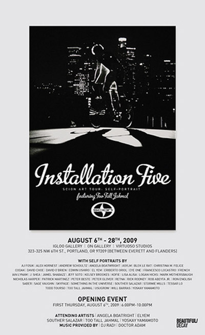 Scion's Installation 5 Art Tour Goes To Portland, Opens Aug 6th