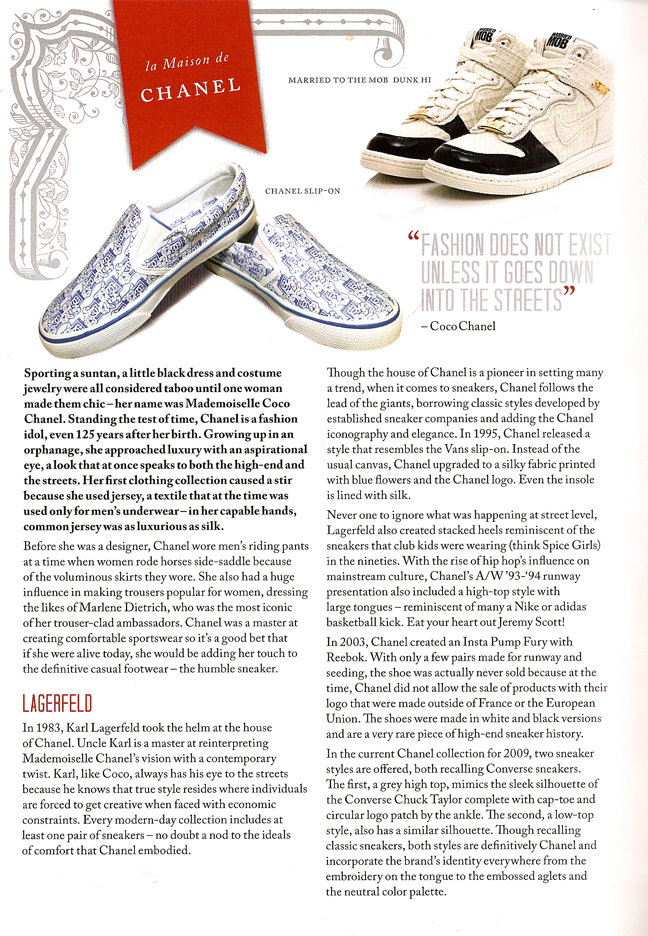 Sneaker Freaker Issue 15 Chanel Article